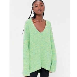 Urban Outfitters Bright Green Oversized Sweater